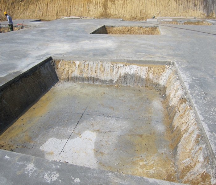 南昌市建筑設(shè)計(jì)研究院總部辦公大樓工程筏板基礎(chǔ)下柱墩找平、彈線